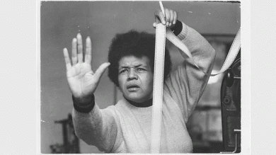 Anónimo. Retrato de Sarah Maldoror. Fotografía, 1984