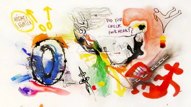 Roberto Martínez, Navigator to Heaven [Navegante hacia el cielo, 2021], en el marco de la obra Tratado botánico de ilustración coreográfica