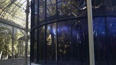 Vista de sala de la exposición.  Soledad Sevilla. Escrito en los cuerpos celestes, 2011
