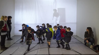 Un momento de la actividad Tablero invisible.