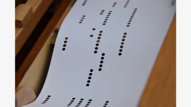 Partitura de órgano mecánico. Licencia Creative Commons CC0