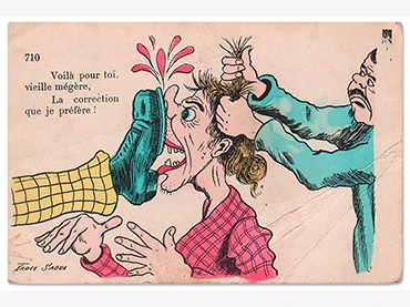 Xavier Sager, Voila pour toi, vieille mégère. La correction que je prefere! [Esto es para ti, vieja arpía. ¡El castigo que prefiero!], s.f.