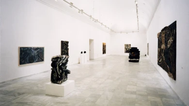 Vista de sala de la exposición. Colección Sonnabend. 25 años de selección y de actividad, 1987