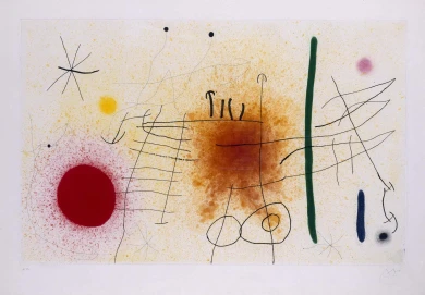 Joan Miró. Partida de campo II, 1967. Arte gráfico. Colección Museo Nacional Centro de Arte Reina Sofía, Madrid
