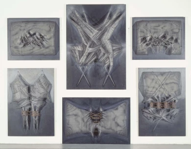 Manuel Rivera. Retablo para las víctimas de la violencia, 1977-1979. Pintura. Colección Museo Nacional Centro de Arte Reina Sofía, Madrid