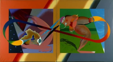 Carlos Alcolea. Matisse de día, Matisse de noche, 1977. Painting. Museo Nacional Centro de Arte Reina Sofía Collection, Madrid