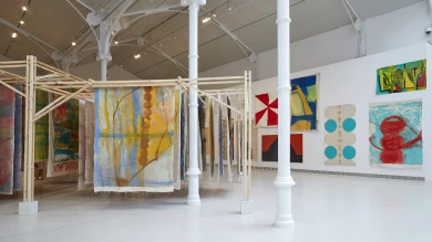 Vista de la exposición Vivian Suter, 2021