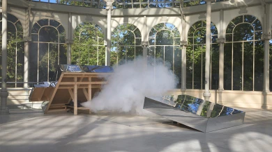 Vista de la exposición Pauline Boudry / Renate Lorenz. El cristal es mi piel, 2022