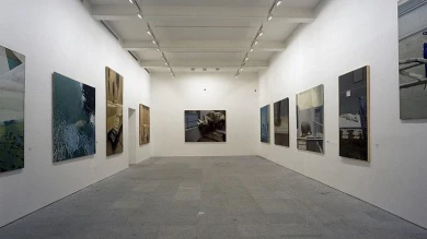 Vista de sala de la exposición Gilles Aillaud, 1991