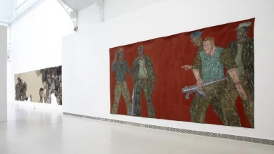 Vista de sala de la exposición. Leon Golub, 2011