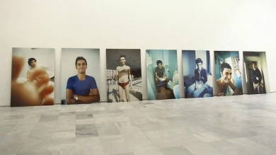 Vista de sala de la exposición. Jana Leo. &quot;A&quot;, 1999