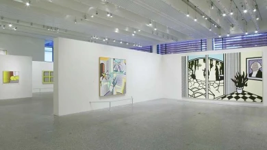 Vista de sala de la exposición. Roy Lichtenstein. All about art, 2004