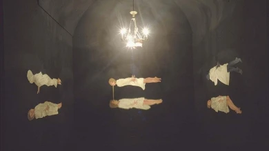 Vista de sala de la exposición. Marina Núñez. La locura, 1997