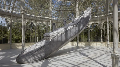 Vista de sala de la exposición Damián Ortega. El cohete y el abismo, 2016