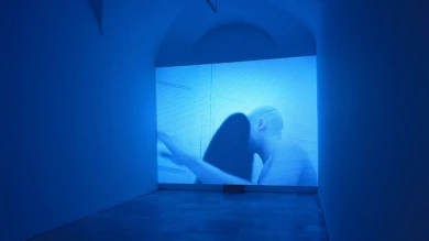 Vista de sala de la exposición. Javier Pérez. Hábitos, 1998