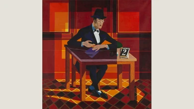 José de Almada Negreiros, Retrato de Fernando Pessoa, 1964. Museu Calouste Gulbenkian - Coleção Moderna. © Almada Negreiros, VEGAP, Madrid, 2017