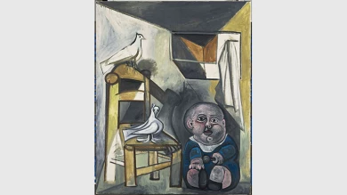 Pablo Picasso, L&#039;Enfant aux colombes, 1943. © RMN-Grand Palais (Musée national Picasso-Paris) / Mathieu Rabeau © Sucesión Pablo Picasso, VEGAP, Madrid, 2018