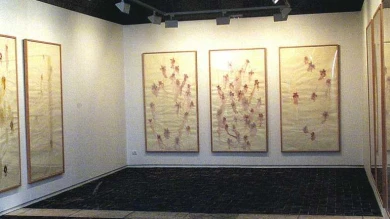 Vista de sala de la exposición. Sicilia en Silos, 2000