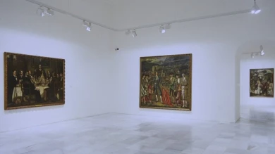 Vista de sala de la exposición. José Gutiérrez Solana. Colección Banco Santander, 1998