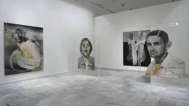 Vista de sala de la exposición. Darío Villalba. Una visión antológica 1957-2007, 2007