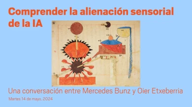 Fotograma de la conferencia Comprender la alienación sensorial de lA