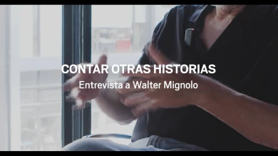 Fotograma de la entrevista a Walter Mignolo