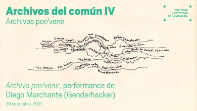 Archiva por/venir, performance de Diego Marchante (Genderhacker)