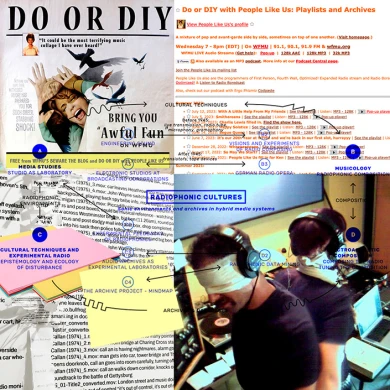 Agnès Pe, collage realizado a partir de imágenes de proyectos de Vicki Bennett, 2023