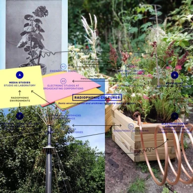 Agnès Pe, collage realizado a partir de imágenes de proyectos de Magz Hall, 2023