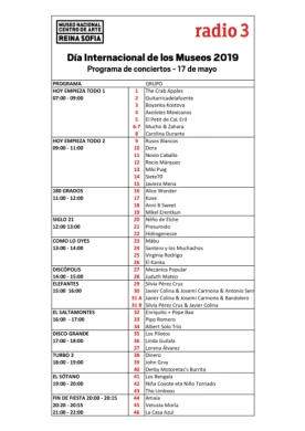 Cartel del Día de los Museos 2018