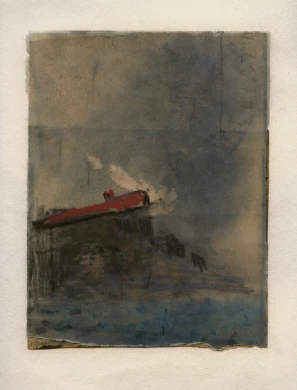 Juan Uslé, Untitled, 1987, técnica mixta sobre papel, 20x15,5 cm . Colección Uslé – Civera. © Juan Uslé, VEGAP, Madrid, 2025