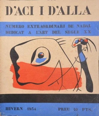 D&#039;ací i d´allà , Portada del número extraordinario de Invierno. Imagen cubierta Joan Miró. Barcelona, 1934