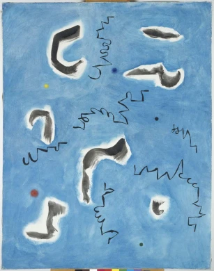 Joan Miró. Pájaros en el espacio, 1946. Pintura. Colección Museo Nacional Centro de Arte Reina Sofía, Madrid