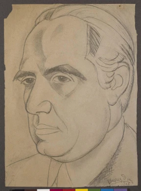 Daniel Vázquez Díaz. Eugenio D&#039;Ors, 1926. Dibujo. Colección Museo Nacional Centro de Arte Reina Sofía, Madrid
