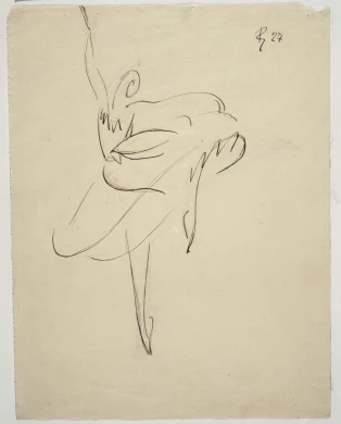 Pablo Gargallo. Bailarina, 1927. Dibujo. Colección Museo Nacional Centro de Arte Reina Sofía, Madrid