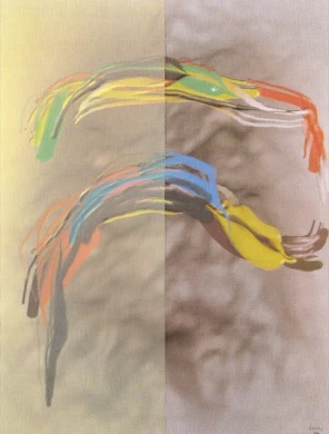 José Manuel Broto. Silos XII, 2000. Técnica mixta sobre papel. Colección del artista