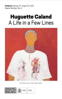 Cover of the Exhibition information sheet of Huguette Caland. A Life in a Few Lines