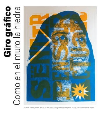 Hoja de sala Giro gráfico. Como en el muro la hiedra